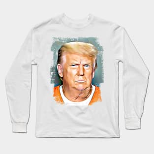 Donald Trump Mug Shot Long Sleeve T-Shirt